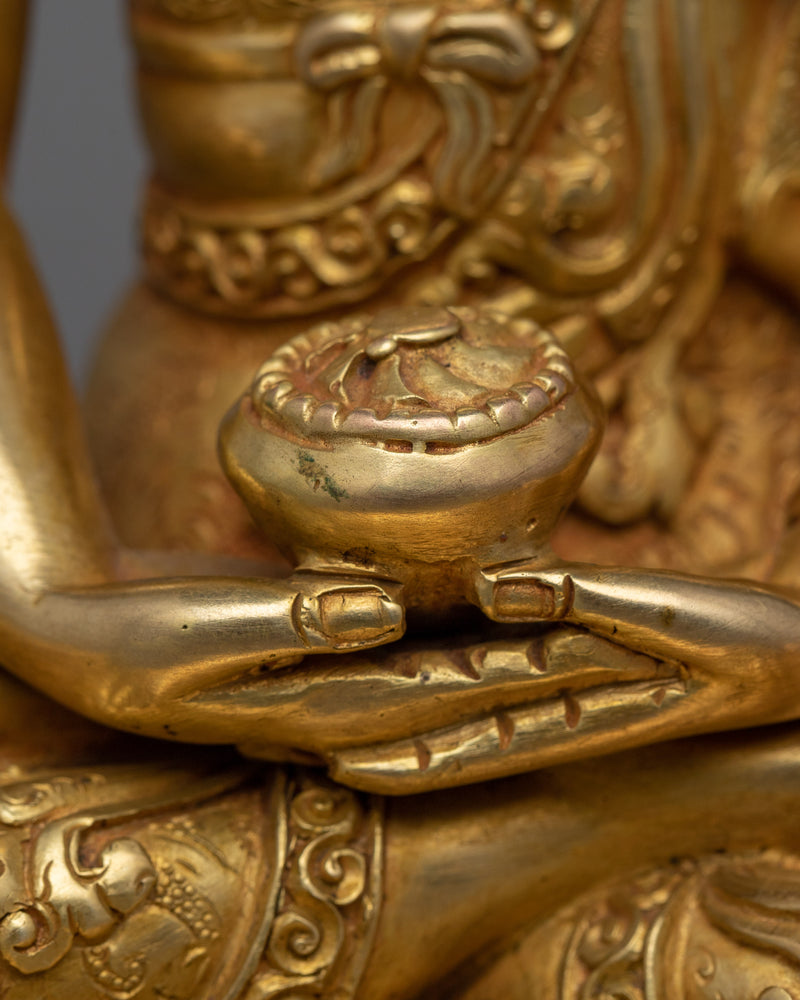 Amitabha Buddha Mudra Sculpture | Handmade in Nepal, Himalayan Buddhist Art