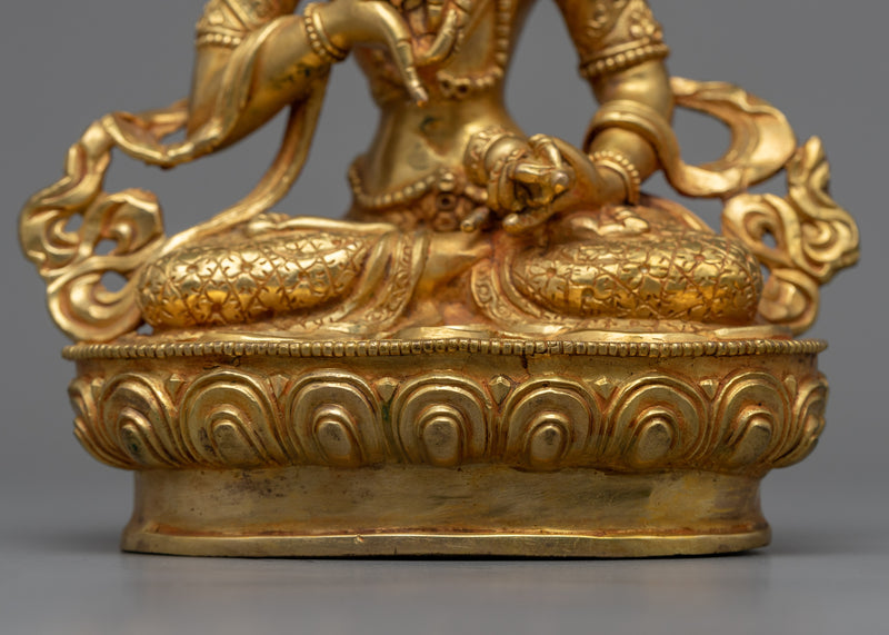 Dorje Sempa Statue | Vajrasattva Gold Gilded Sculpture for Purification