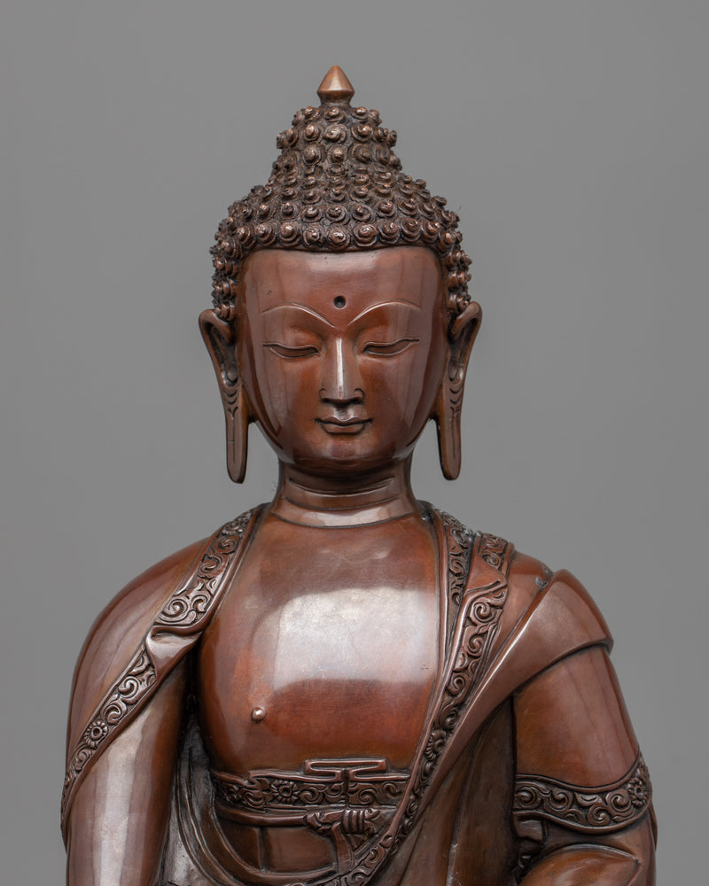 Tibetan Shakyamuni Buddha Sculpture | Traditional Buddhist Art Made in Nepal