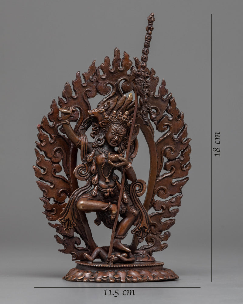 Dorje Phagmo Statue | Buddhist Oxidized Copper Sculpture for Meditation and Yoga