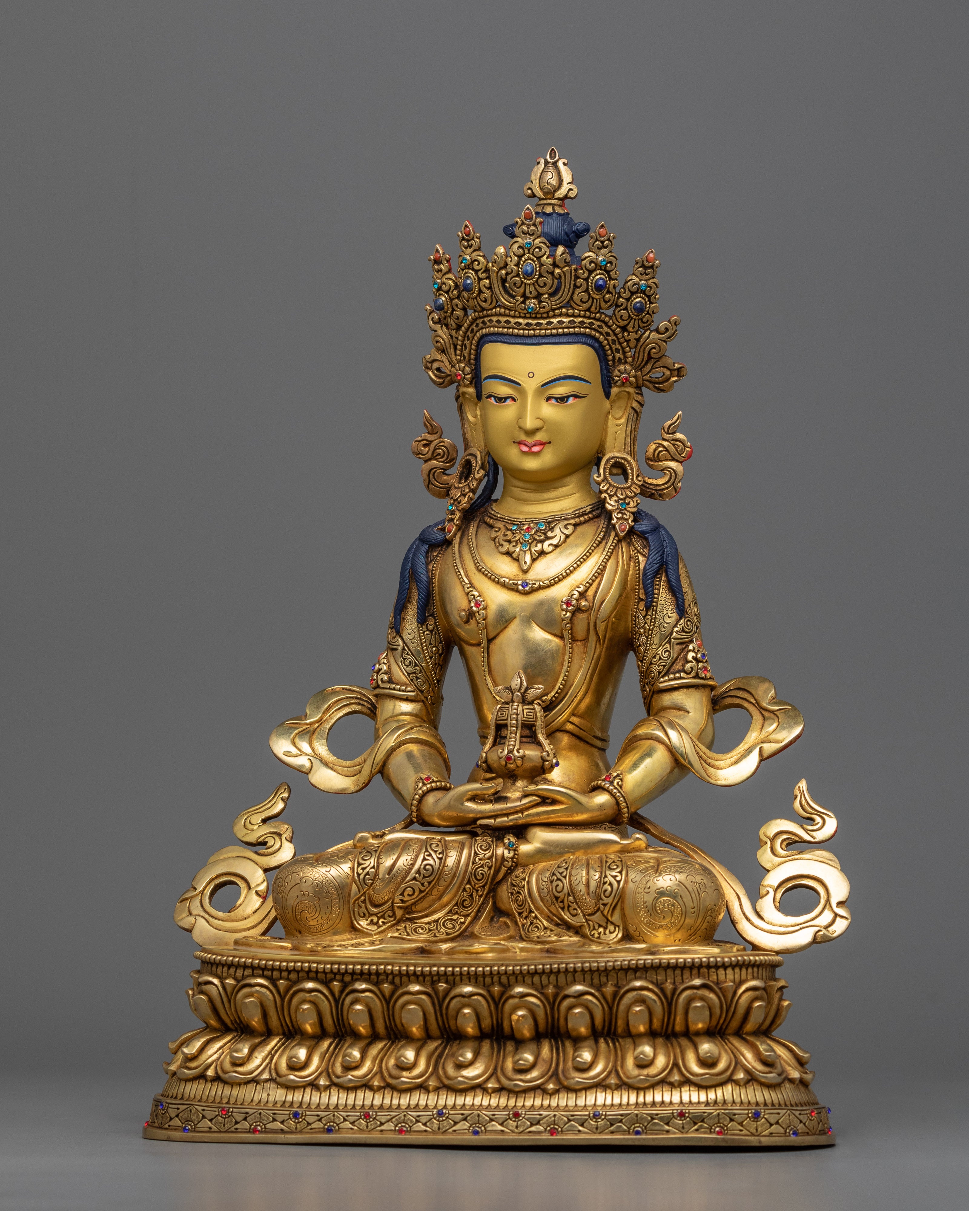Amitayus Buddha Statue for Meditation and Ritual | Buddhist Artwork Made in Nepal