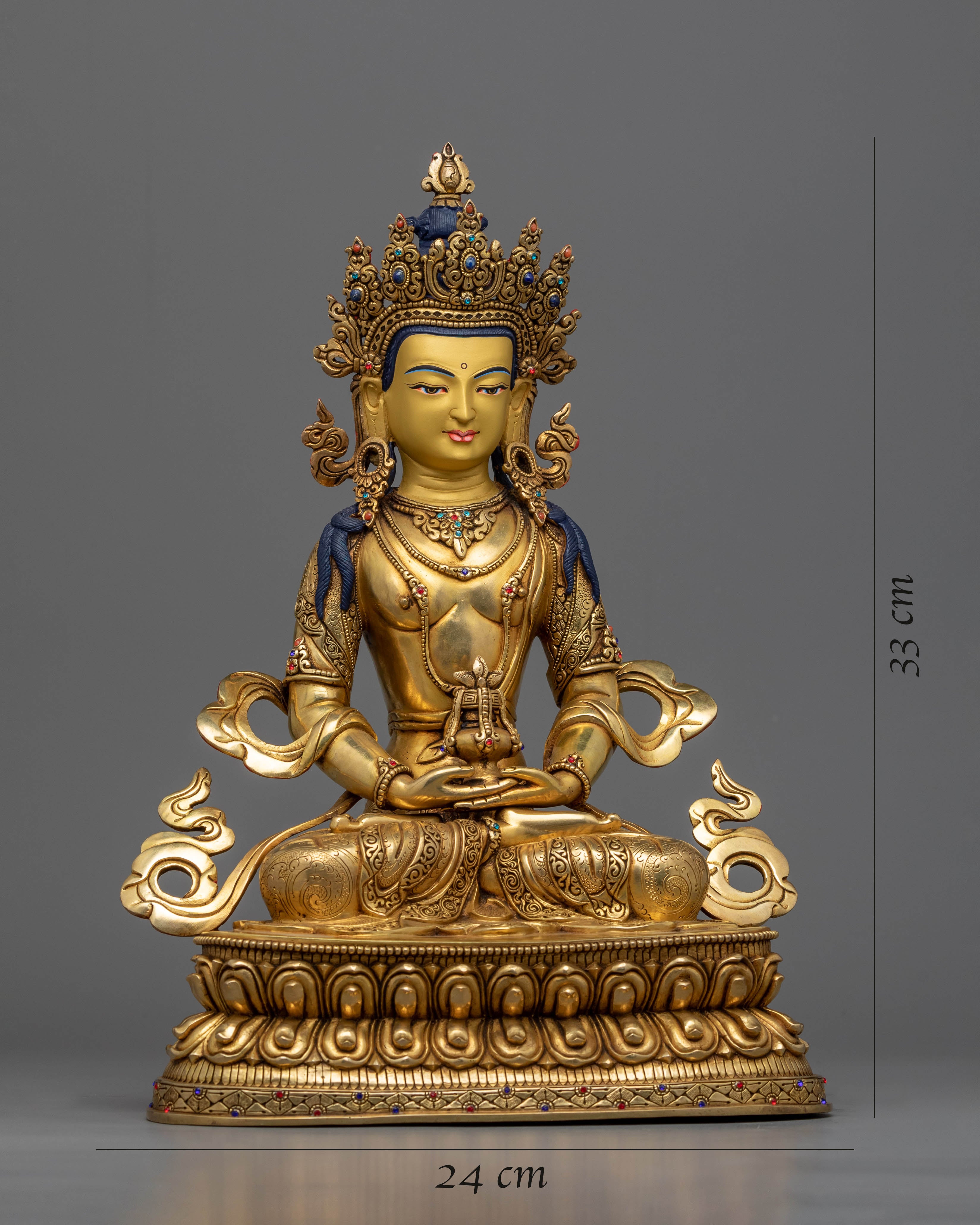 Amitayus Buddha Statue for Meditation and Ritual | Buddhist Artwork Made in Nepal