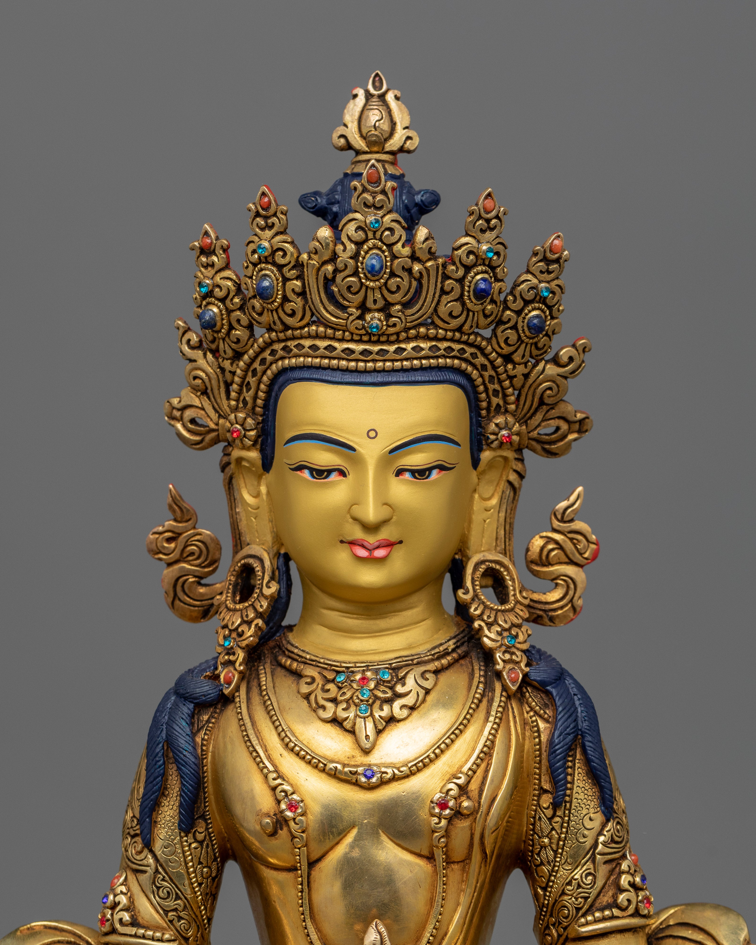 Amitayus Buddha Statue for Meditation and Ritual | Buddhist Artwork Made in Nepal
