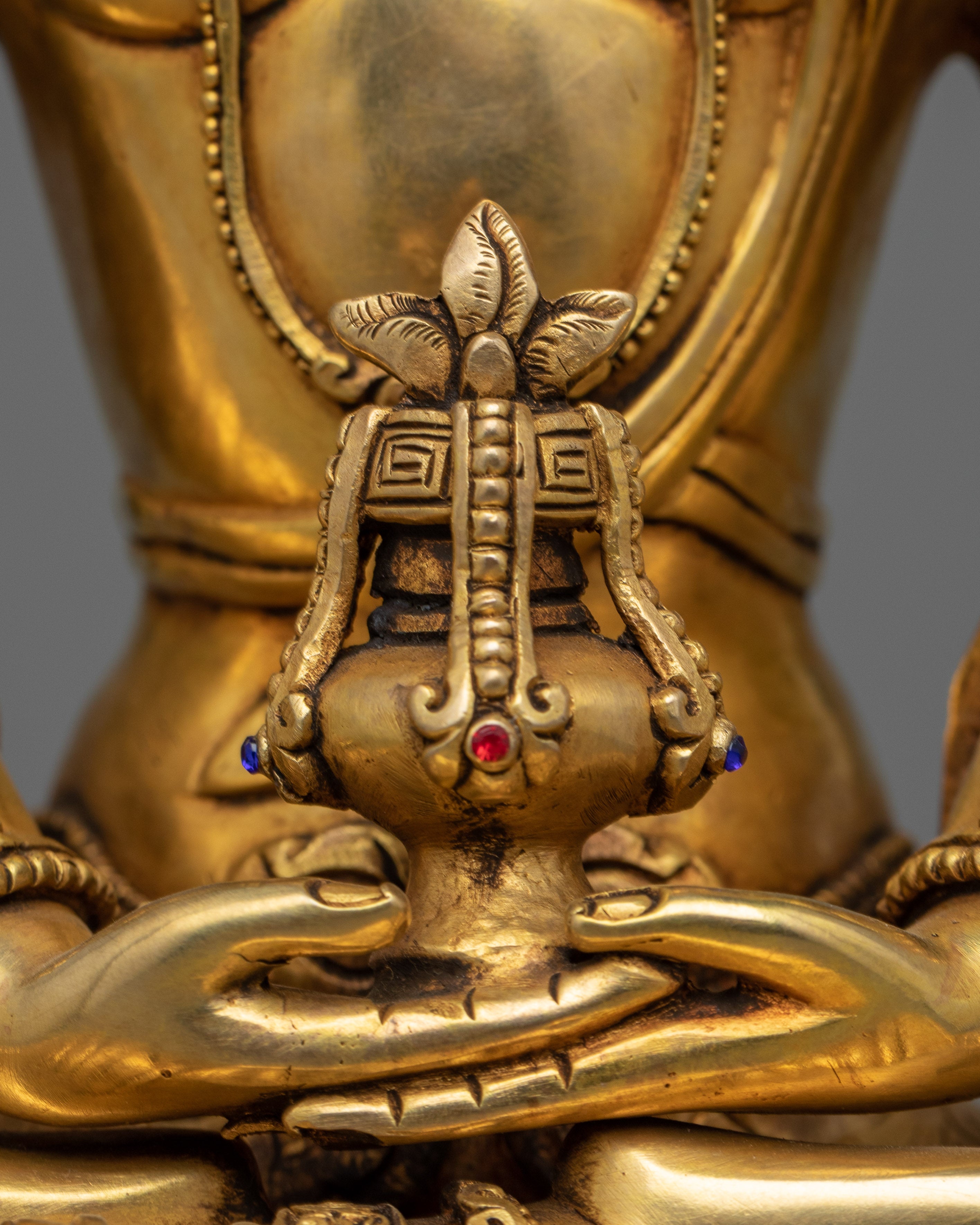 Amitayus Buddha Statue for Meditation and Ritual | Buddhist Artwork Made in Nepal