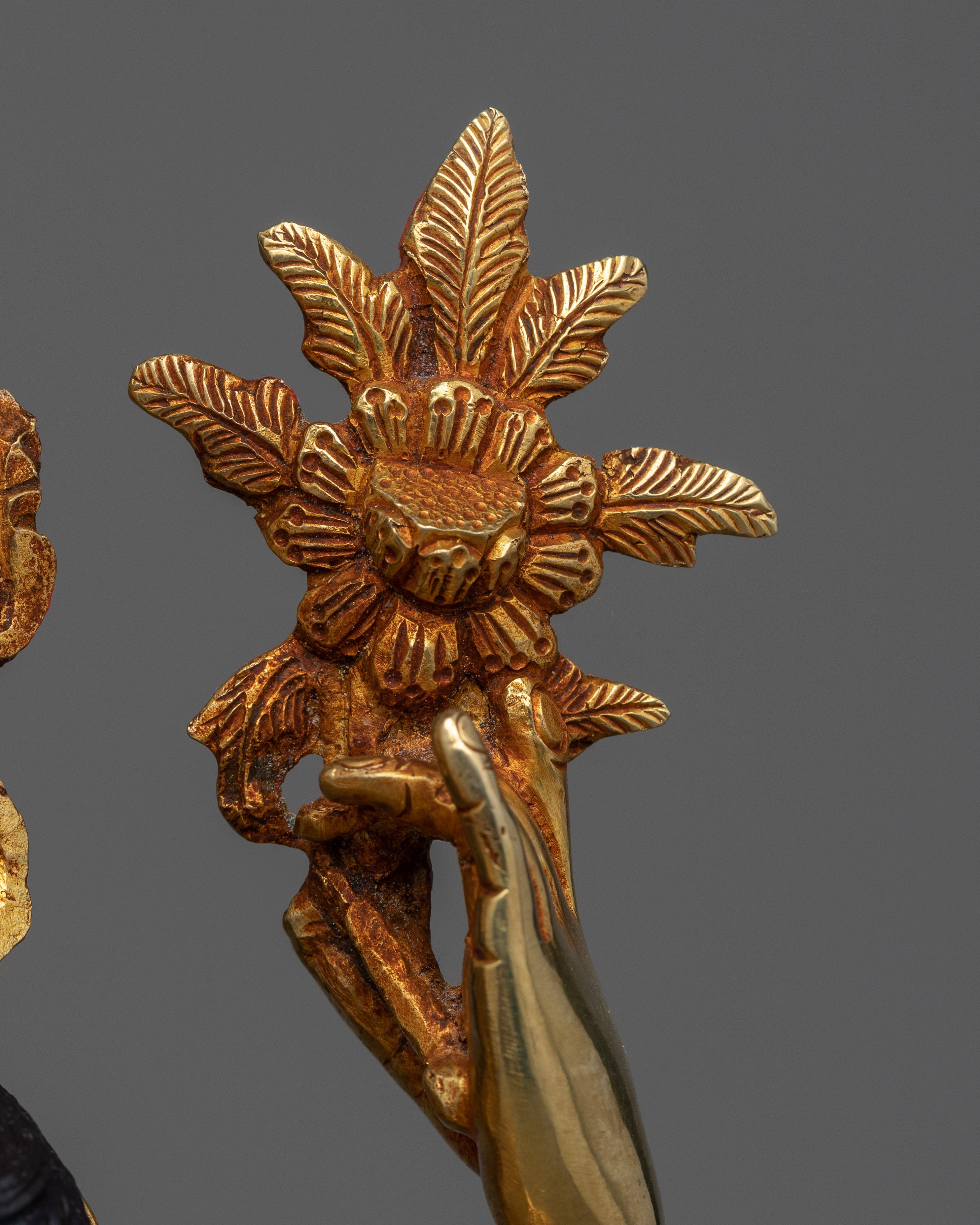 Four Armed Chenrezig Statue | Gold Gilded Traditional Buddhist Statue