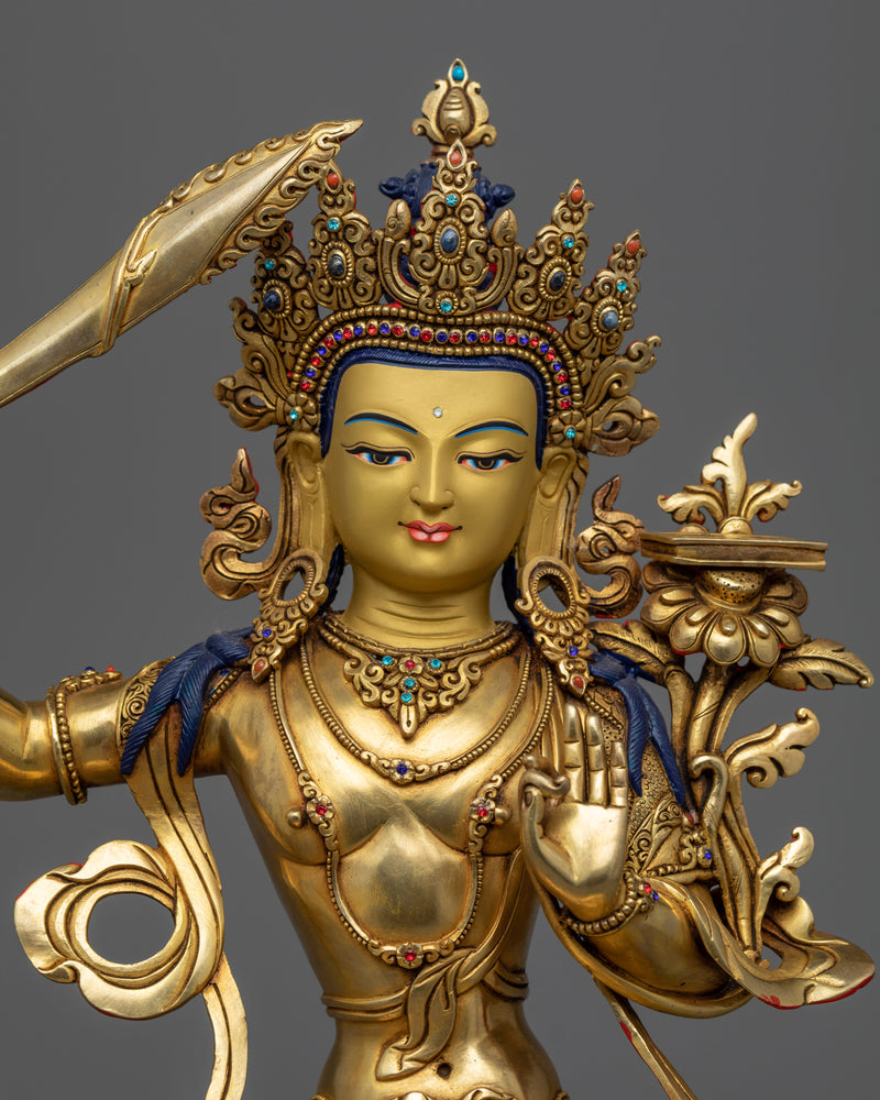 Manjushri Statue to go with Manjushri Incense | Himalayan Buddhist Statues