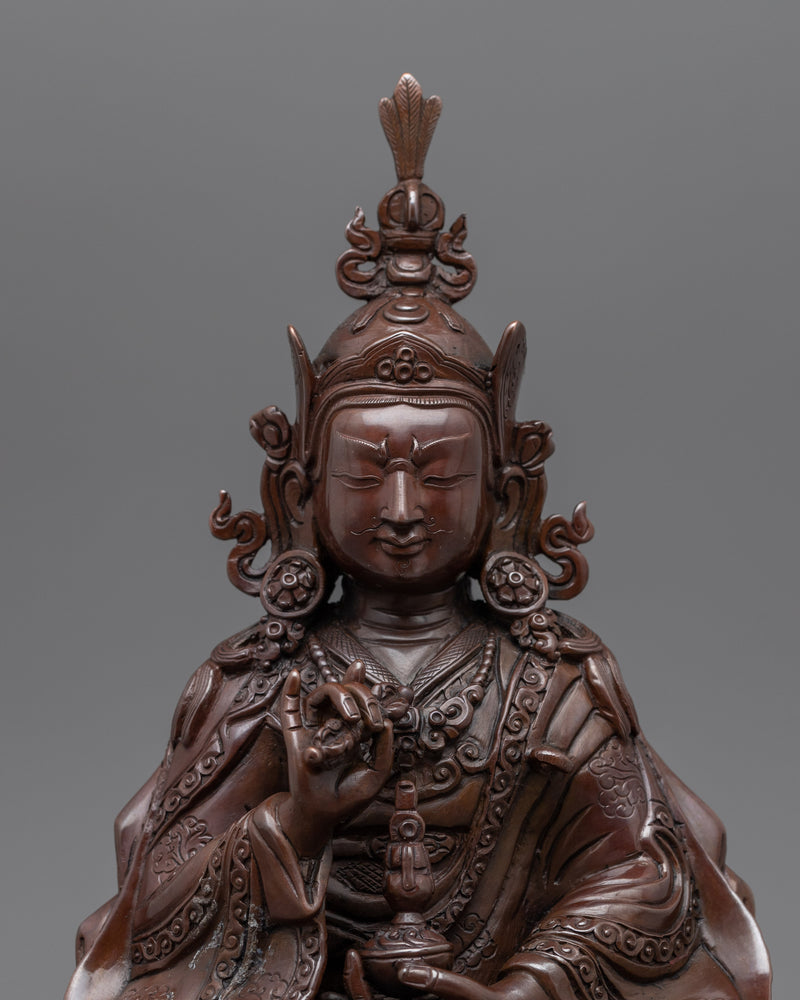 Guru Rinpoche Copper Statue | Lotus Born "Padmasambhāva"