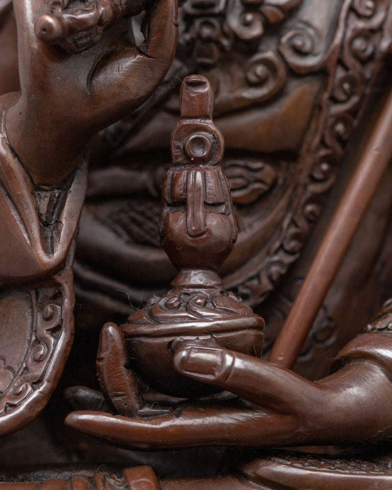 Guru Rinpoche Copper Statue | Lotus Born "Padmasambhāva"