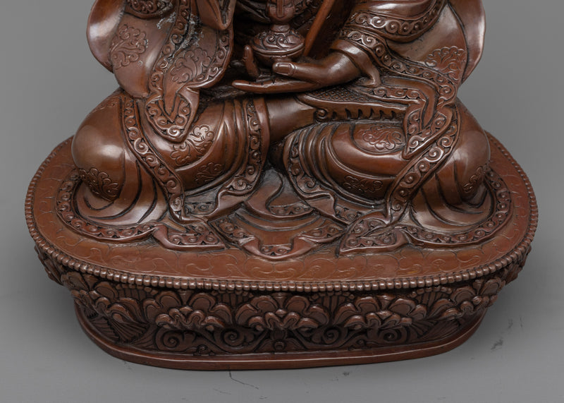 Guru Rinpoche Copper Statue | Lotus Born "Padmasambhāva"