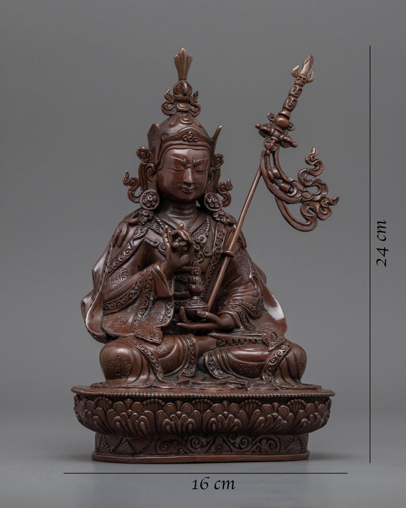 Guru Rinpoche Copper Statue | Lotus Born "Padmasambhāva"