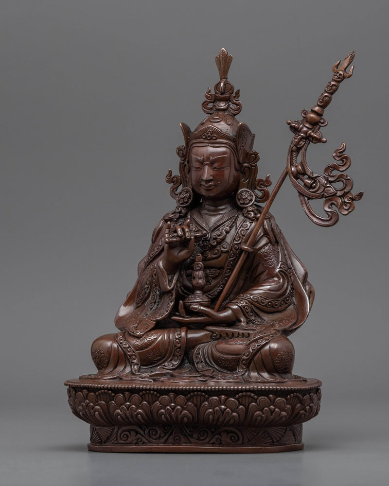 Guru Rinpoche Copper Statue | Lotus Born "Padmasambhāva"