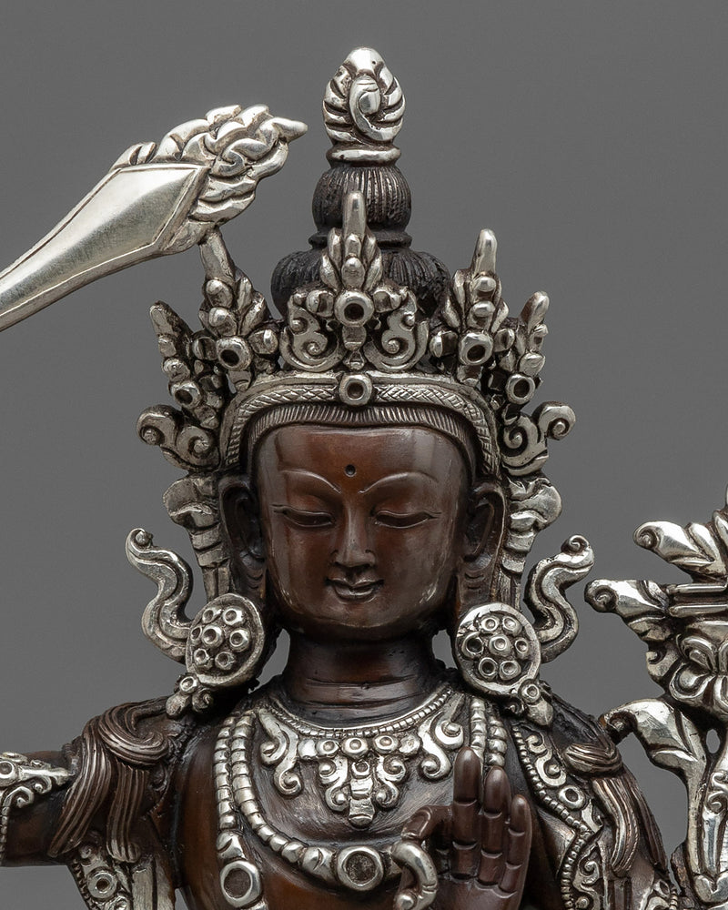 Tibetan Manjushri Statue | Boddhisattva Deity of Wisdom