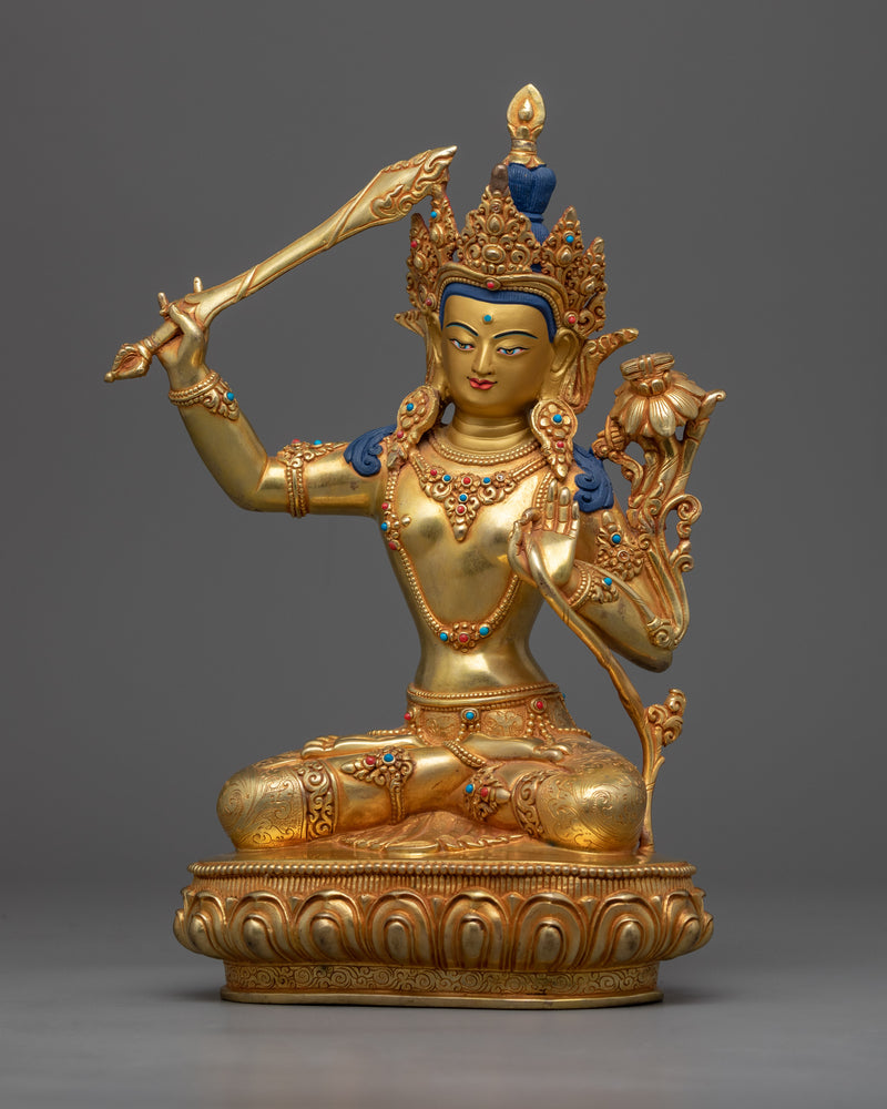 Manjushri Welding Buddhist Sword | Hand-crafted Spiritual Statue