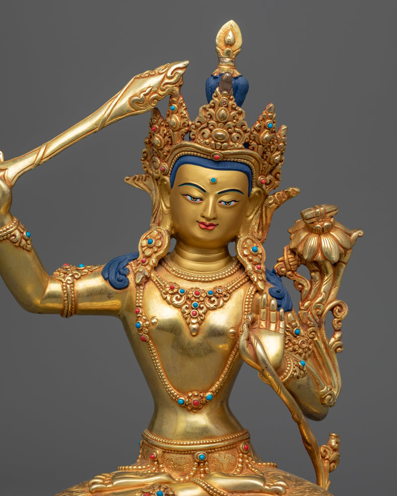 Manjushri Welding Buddhist Sword | Hand-crafted Spiritual Statue