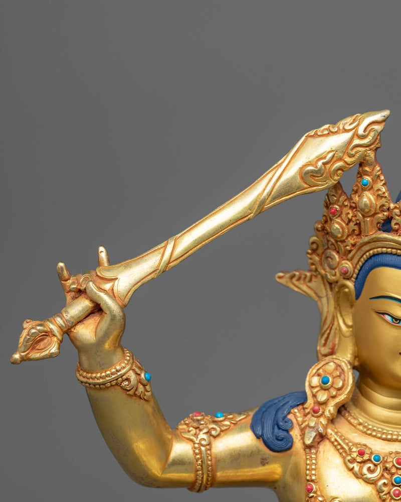 Manjushri Welding Buddhist Sword | Hand-crafted Spiritual Statue
