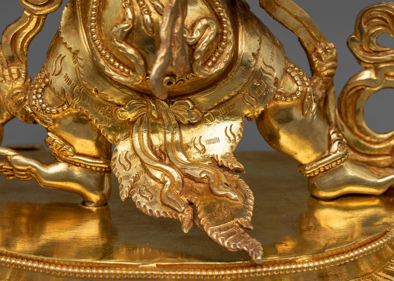 Vajrapāṇi Golden Statue | Himalayan Buddhist Traditional Sculptures