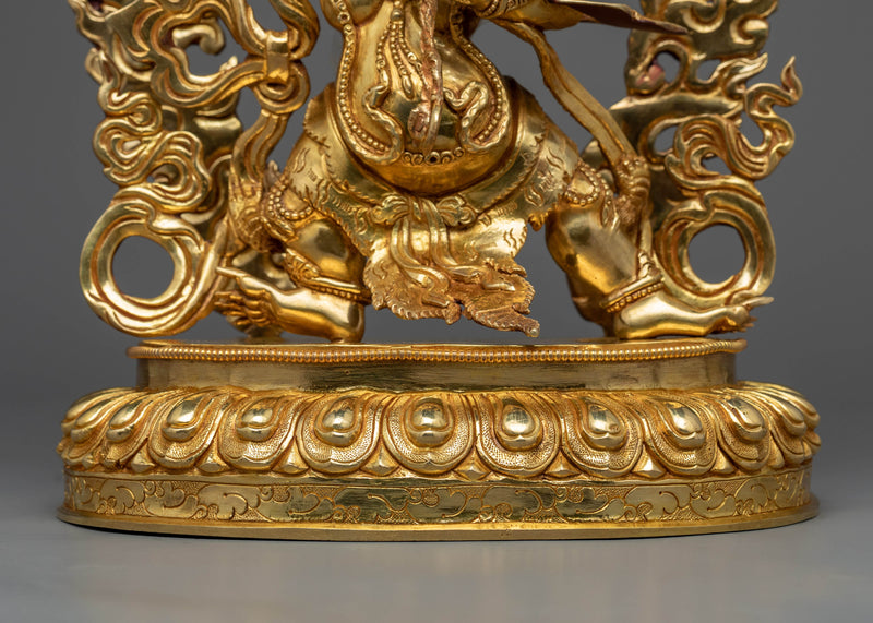 Vajrapāṇi Golden Statue | Himalayan Buddhist Traditional Sculptures