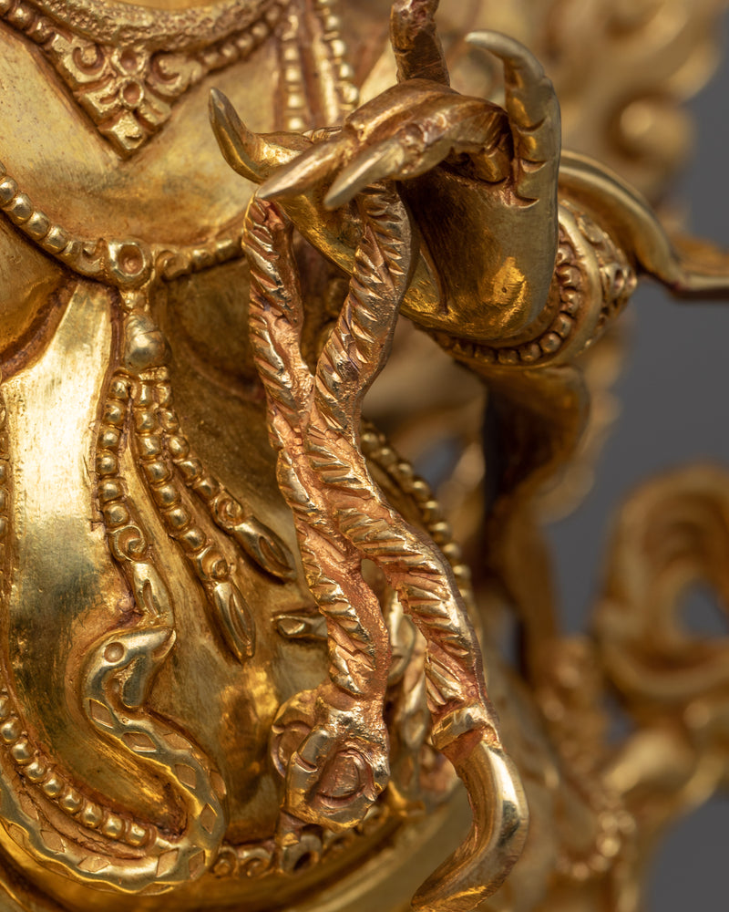 Vajrapāṇi Golden Statue | Himalayan Buddhist Traditional Sculptures