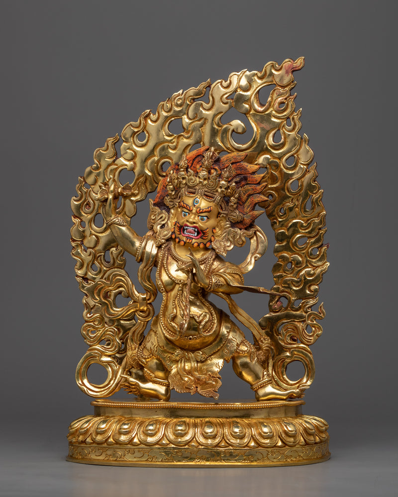 Vajrapāṇi Golden Statue | Himalayan Buddhist Traditional Sculptures