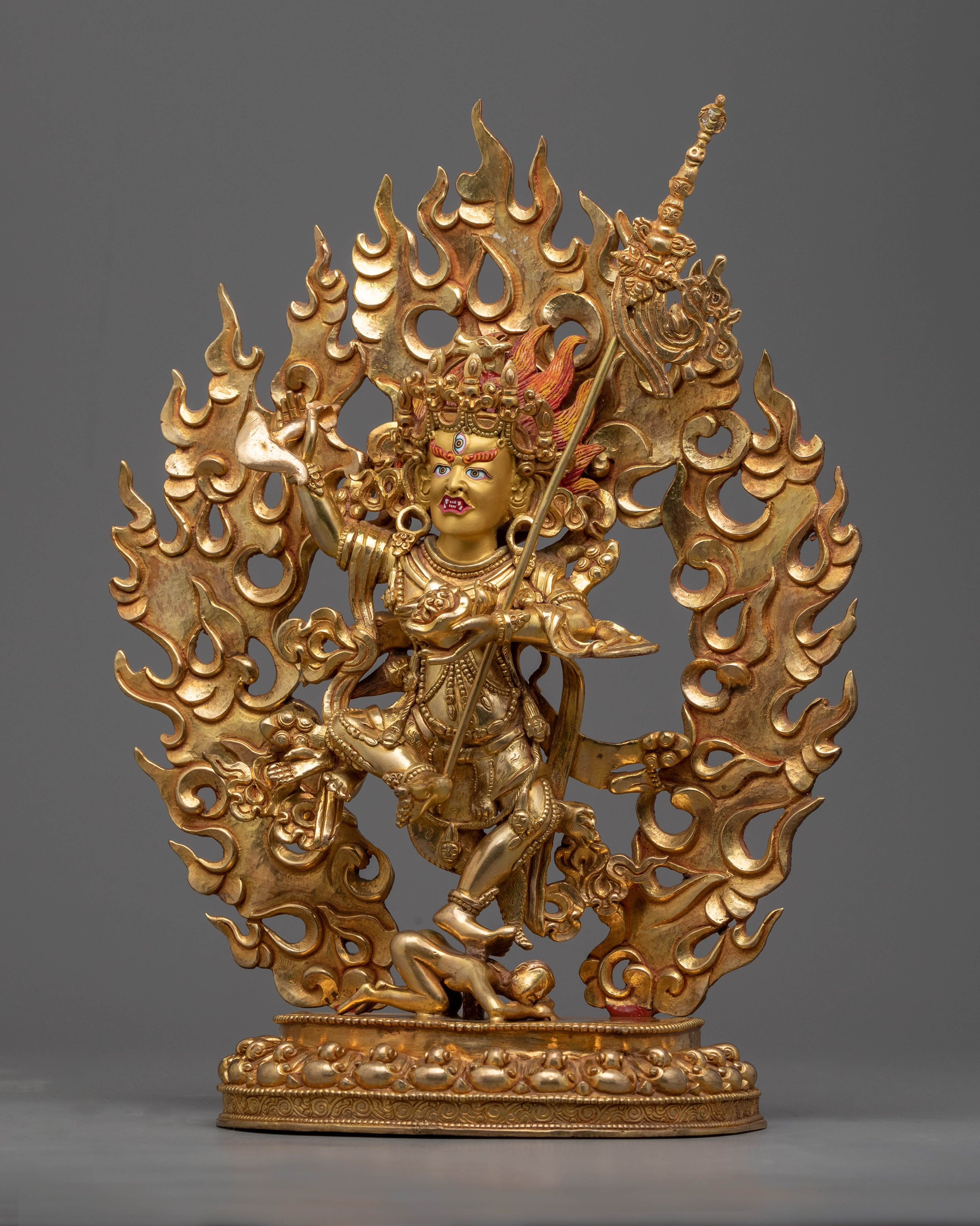 Dorje Phagmo Rinpoche Statue | 24k Gold Gilded Nepalese Art
