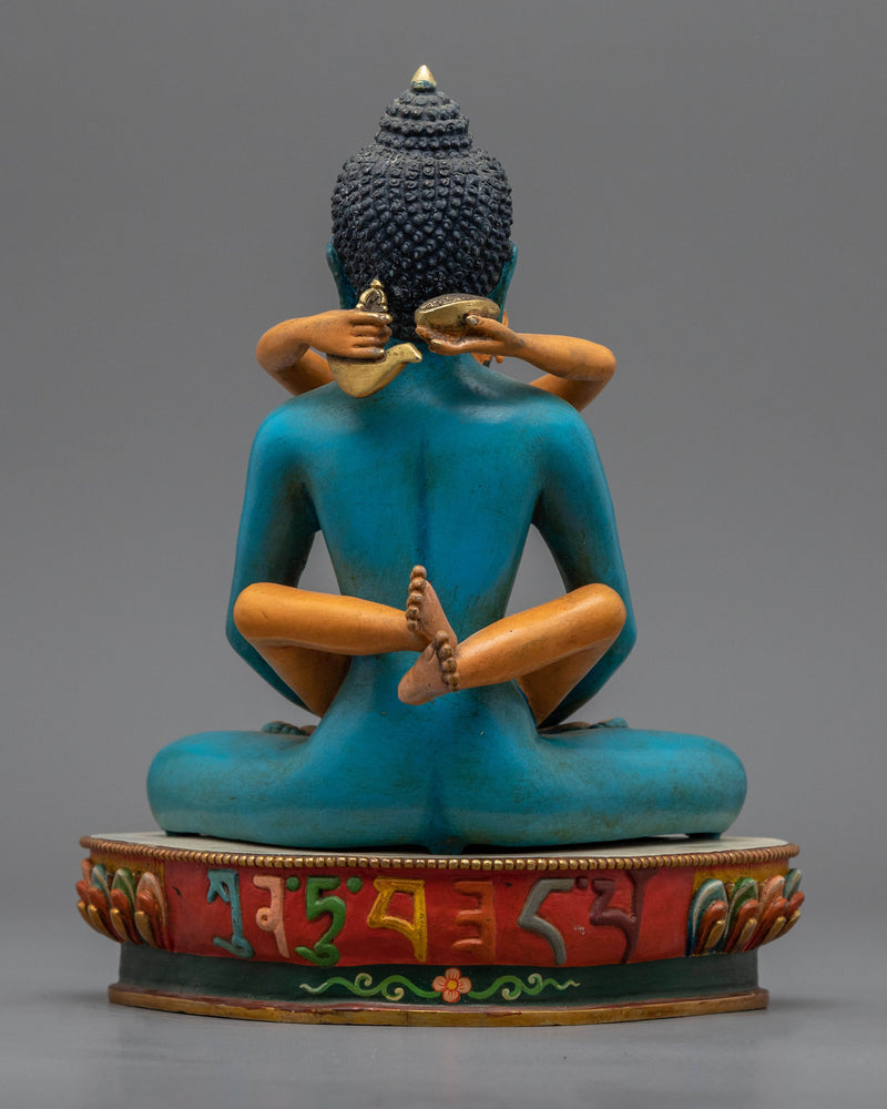 Samantabhadra and Consort Beautifully Acrylic Painted Statue | Buddhist Treasure