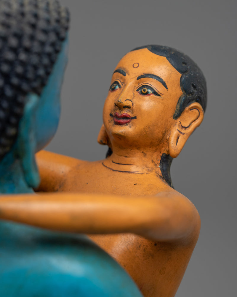 Samantabhadra and Consort Beautifully Acrylic Painted Statue | Buddhist Treasure