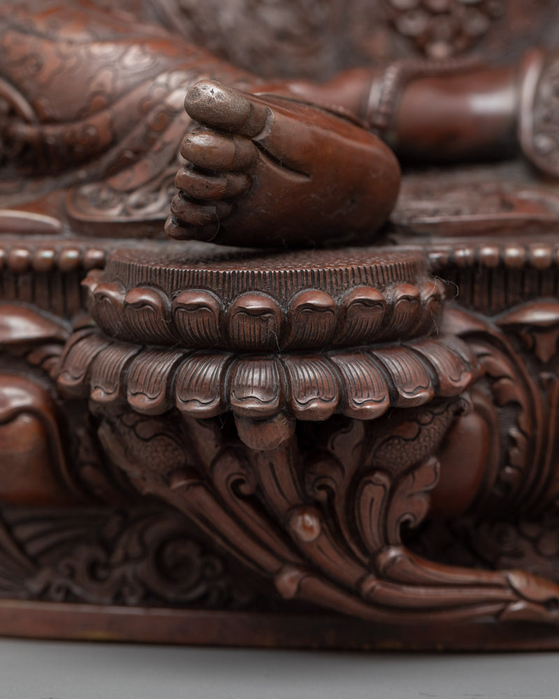 Buddhism Tara Oxidized Copper Statue | Buddhist Goddess Sculpture