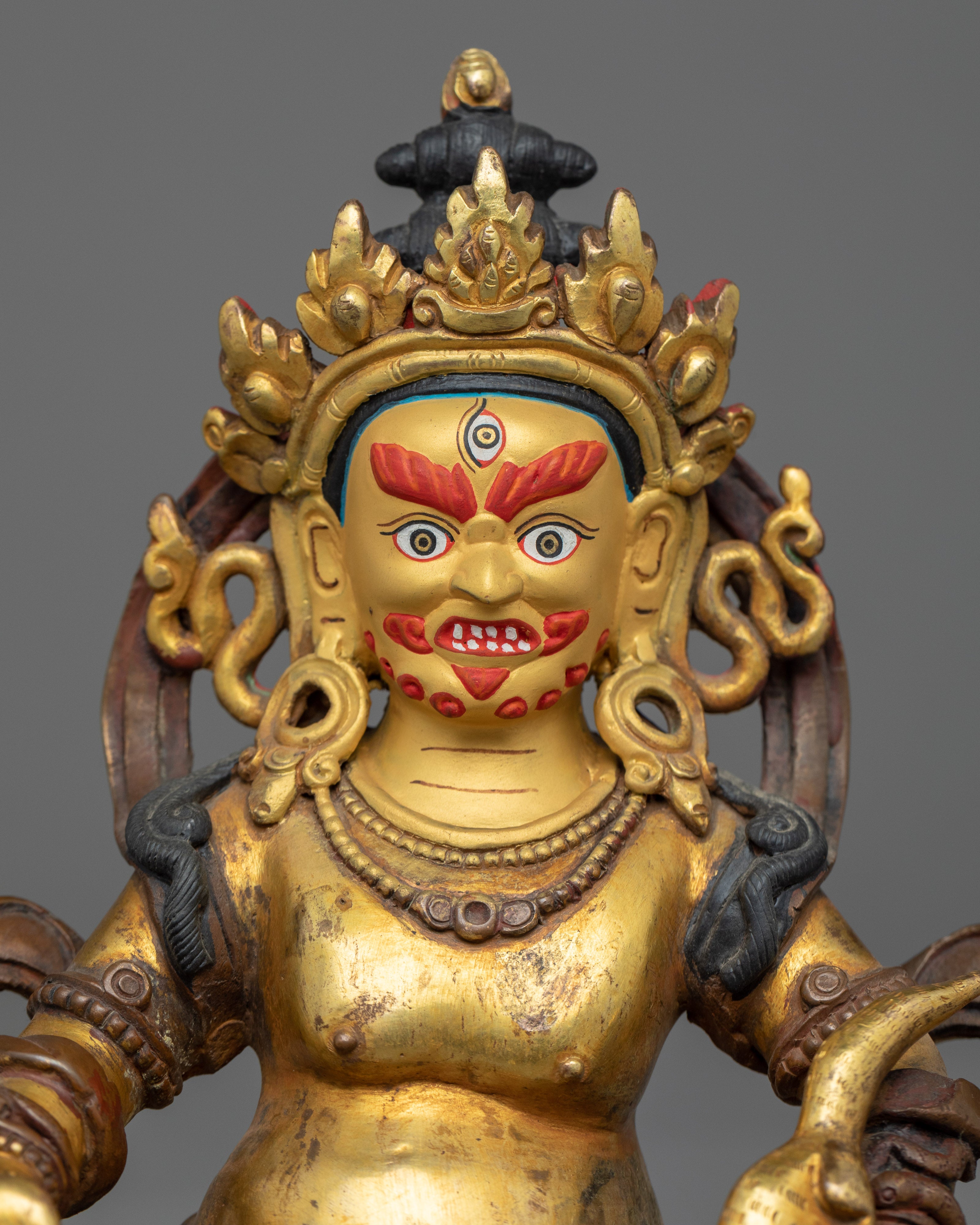 Dzambhala With Consort in Yab-Yum Position | Buddhist Artwork