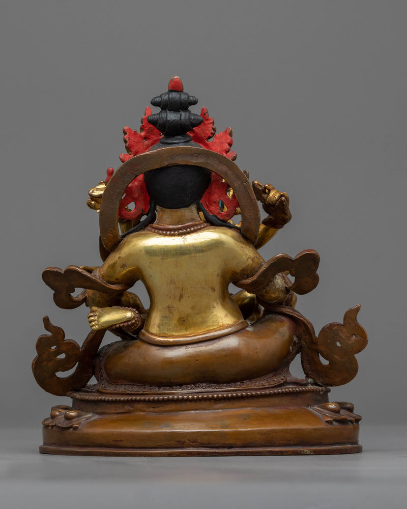 Dzambhala With Consort in Yab-Yum Position | Buddhist Artwork