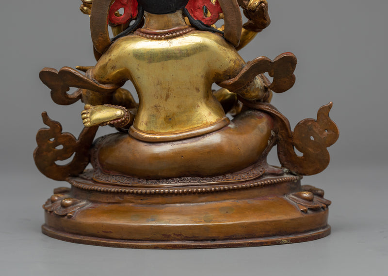 Dzambhala With Consort in Yab-Yum Position | Buddhist Artwork