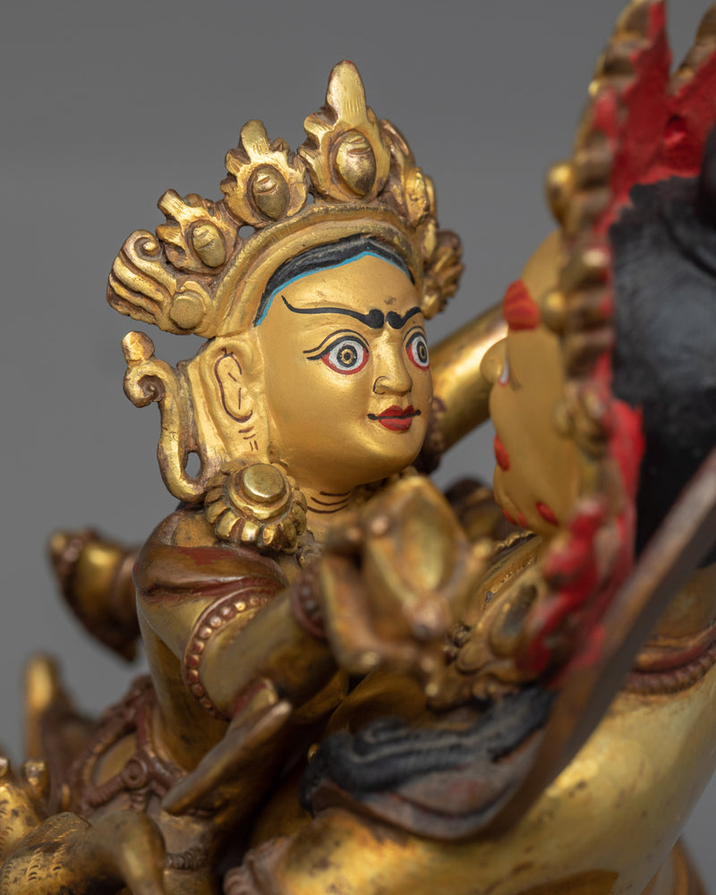 Dzambhala With Consort in Yab-Yum Position | Buddhist Artwork