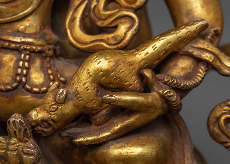 Dzambhala With Consort Practicing Yab Yum Pose Himalayan Nepalese Artwork