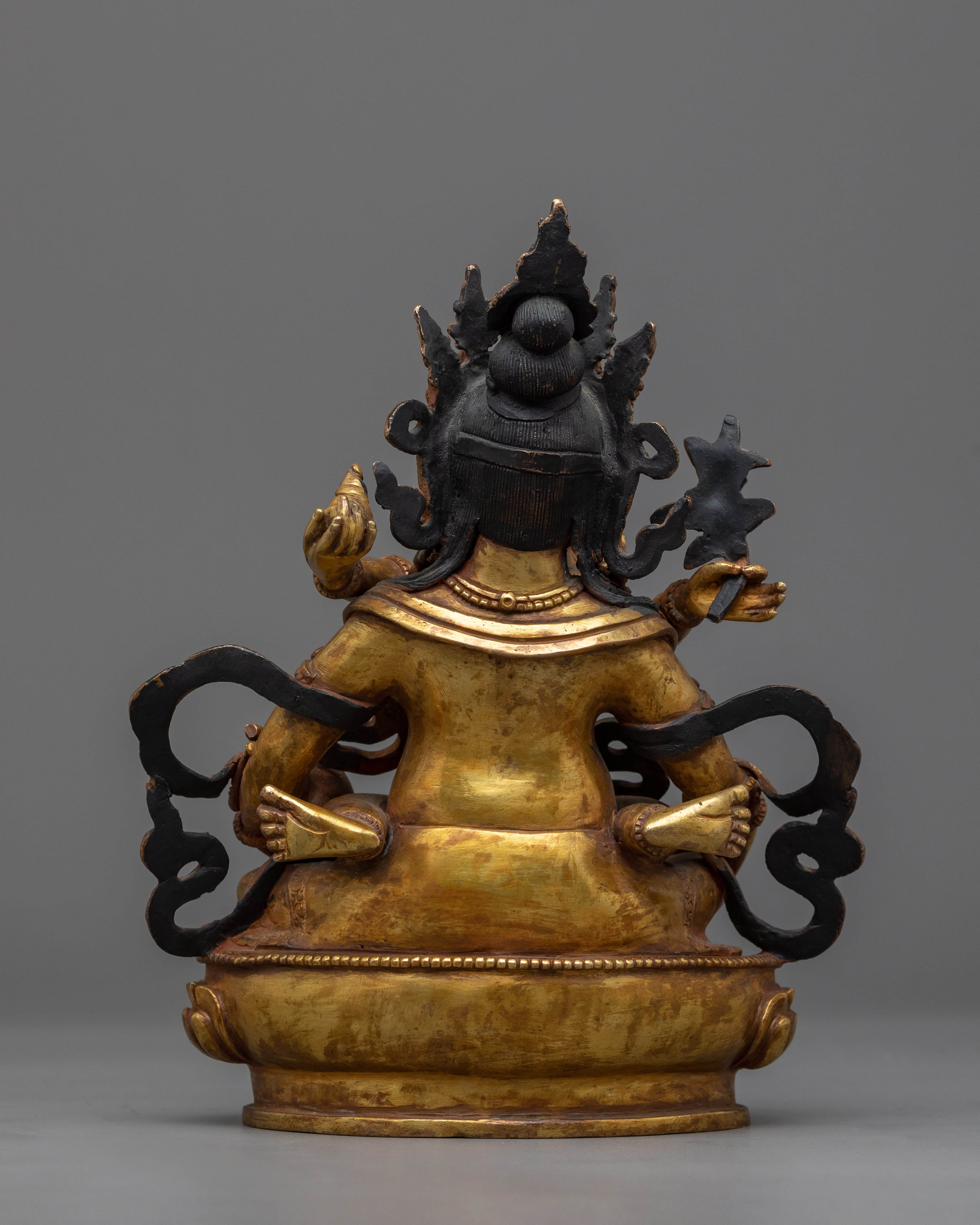 Dzambhala With Consort Practicing Yab Yum Pose Himalayan Nepalese Artwork