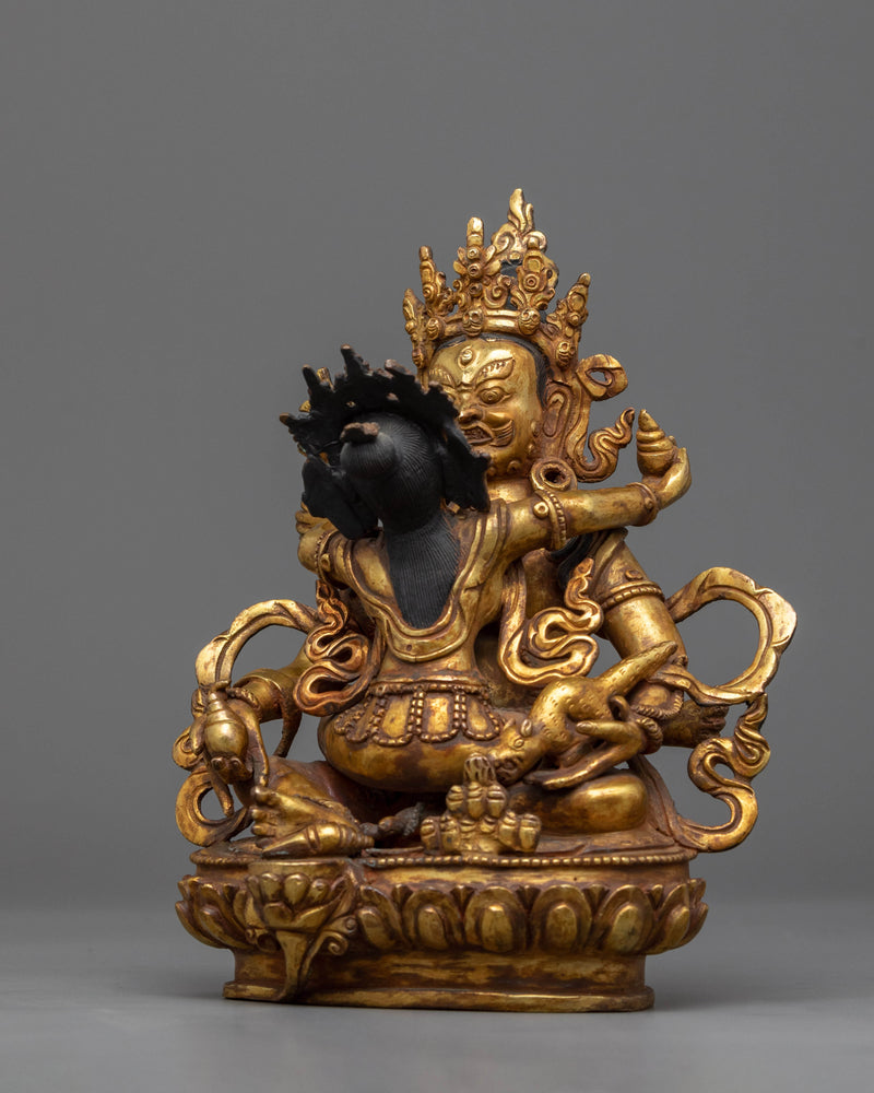 Dzambhala With Consort Practicing Yab Yum Pose Himalayan Nepalese Artwork