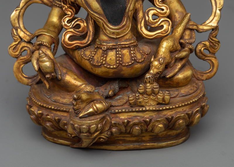Dzambhala With Consort Practicing Yab Yum Pose Himalayan Nepalese Artwork