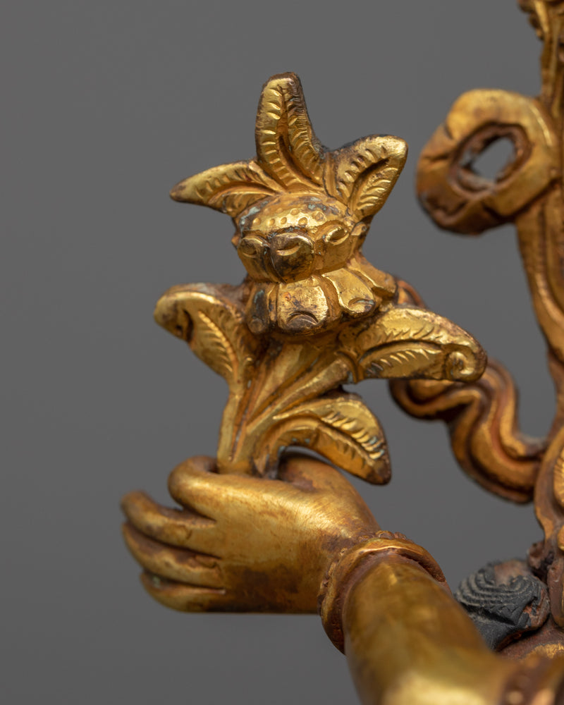 Dzambhala With Consort Practicing Yab Yum Pose Himalayan Nepalese Artwork