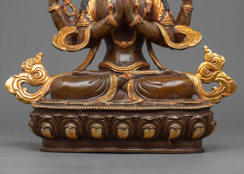Chenrezig Many Armed Statue | Spiritual Himalayan Craftwork