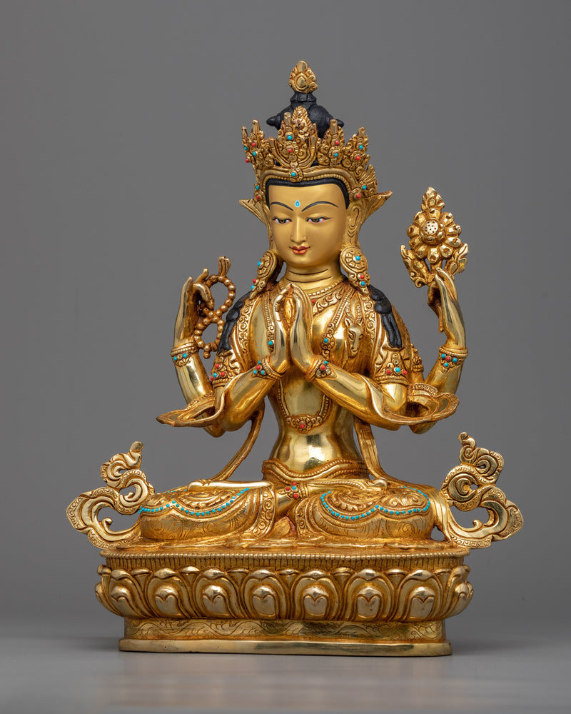 Experience the Divine Presence of Chenrezig, the Enlightened Avalokiteśvara, in Your Spiritual Journey