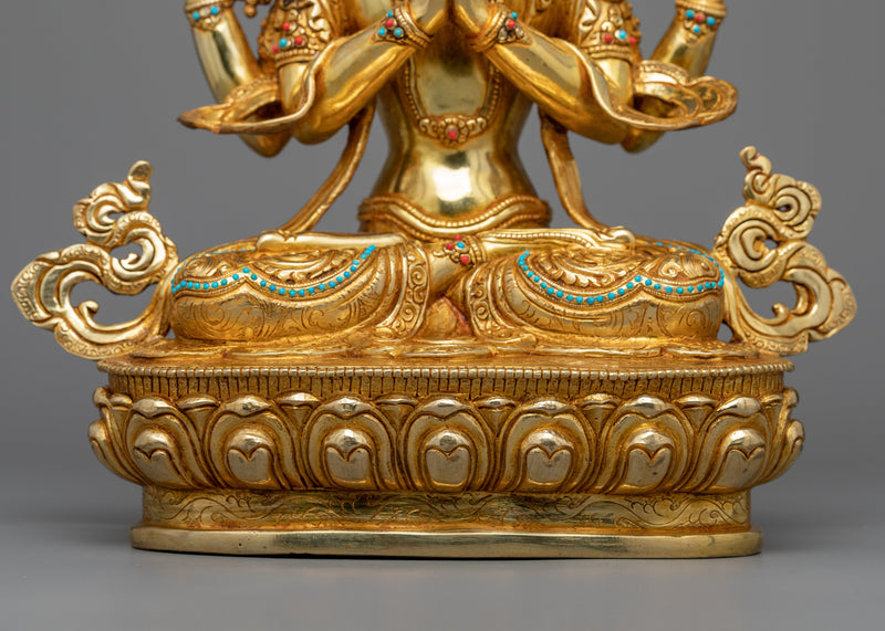 Experience the Divine Presence of Chenrezig, the Enlightened Avalokiteśvara, in Your Spiritual Journey