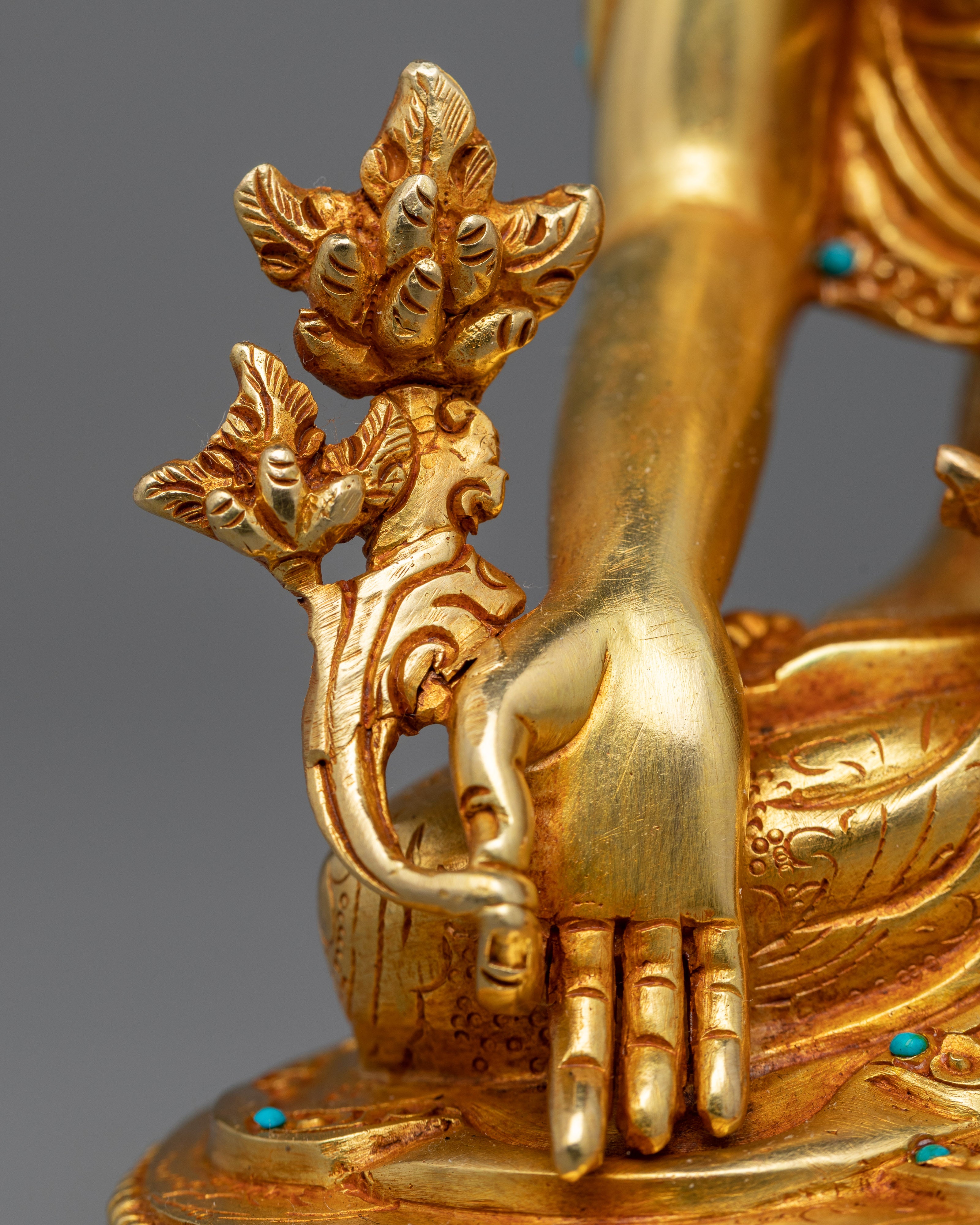 Medicine Buddha Chant Practice Statue | Bhaisajyaguru Traditional Himalayan Artwork
