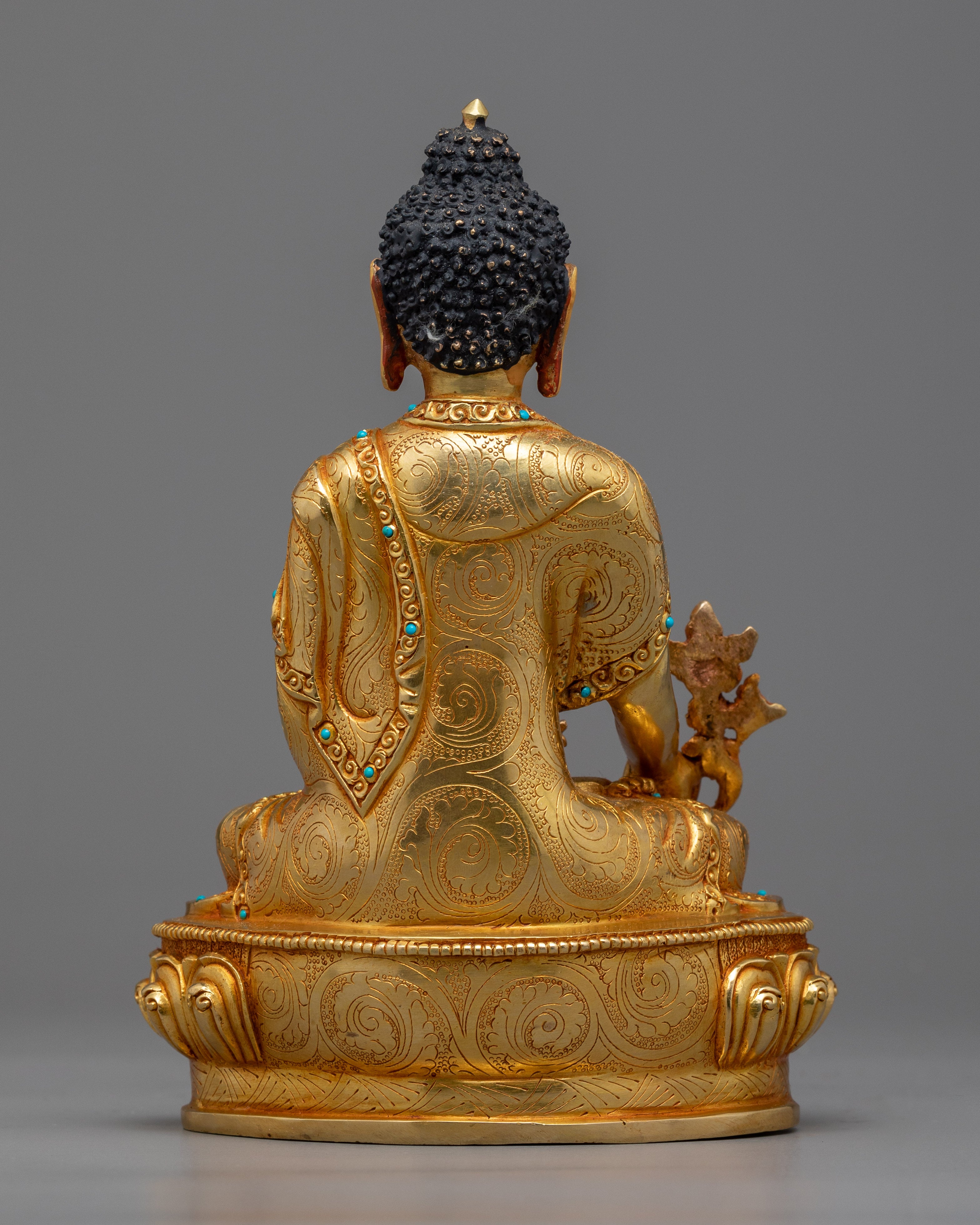Medicine Buddha Chant Practice Statue | Bhaisajyaguru Traditional Himalayan Artwork