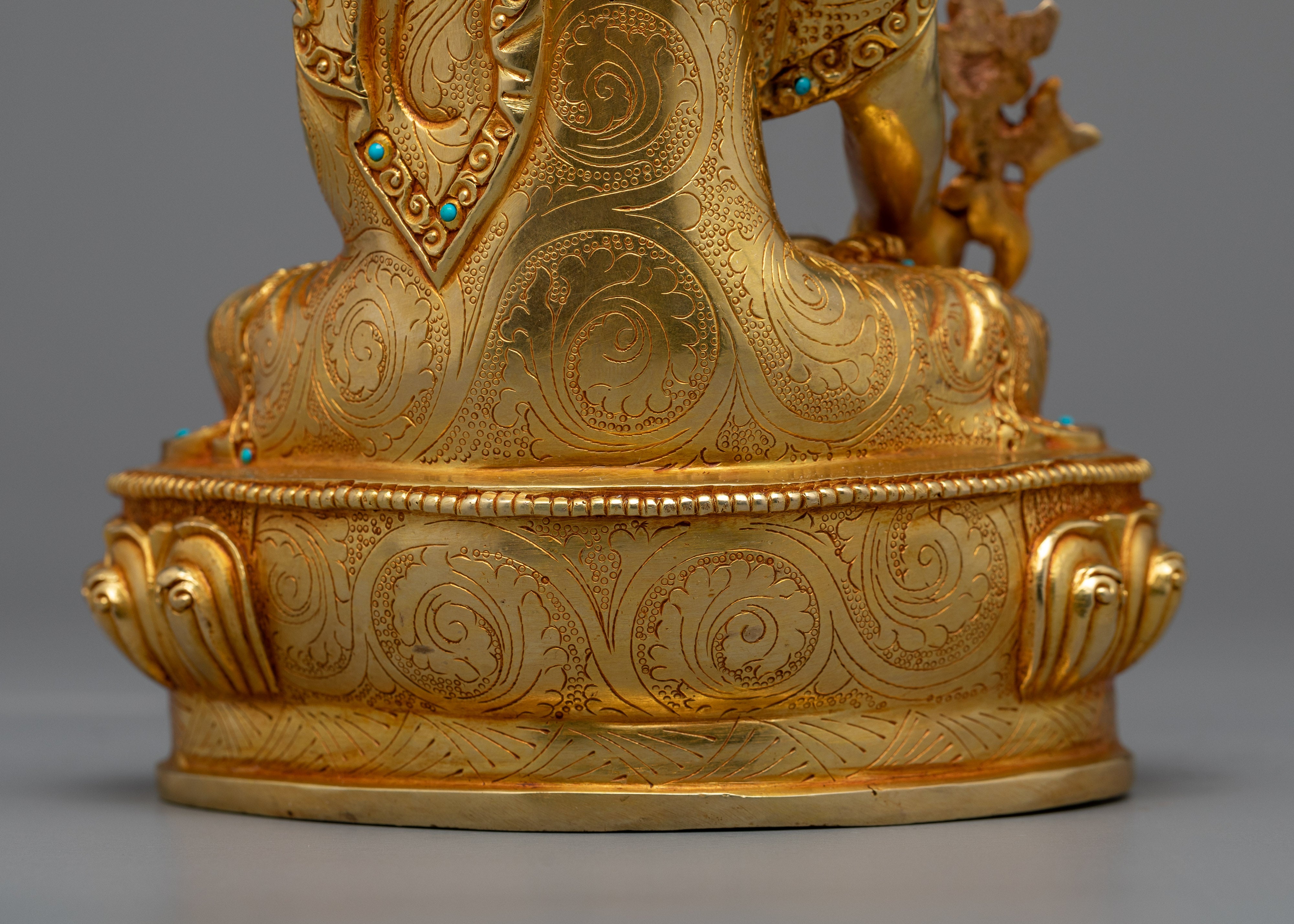 Medicine Buddha Chant Practice Statue | Bhaisajyaguru Traditional Himalayan Artwork
