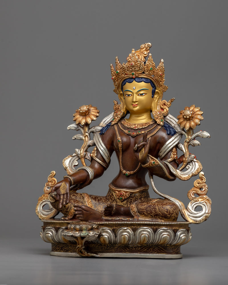 Invite Compassion and Swift Assistance with This Exquisite Green Tara Mata Statue