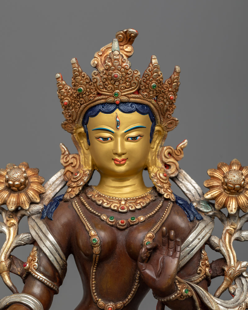 Welcome the Compassionate Energy of the Female Buddha with This Exquisite Green Tara Statue