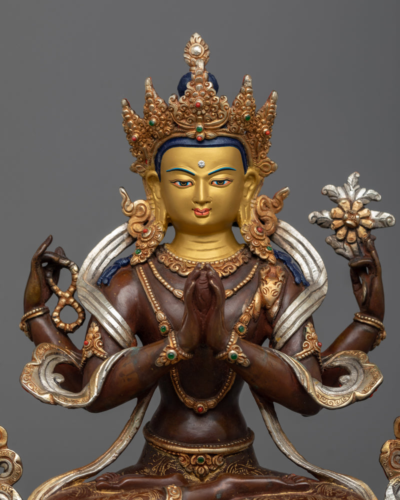 Connect with the Buddha of Compassion Through This Exquisite Chenrezig Statue