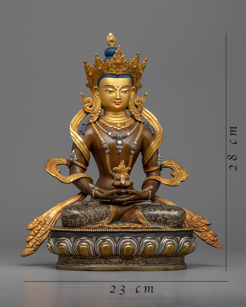 Invite Longevity and Spiritual Prosperity with These Inspiring Amitayus Images in a Stunning Statue