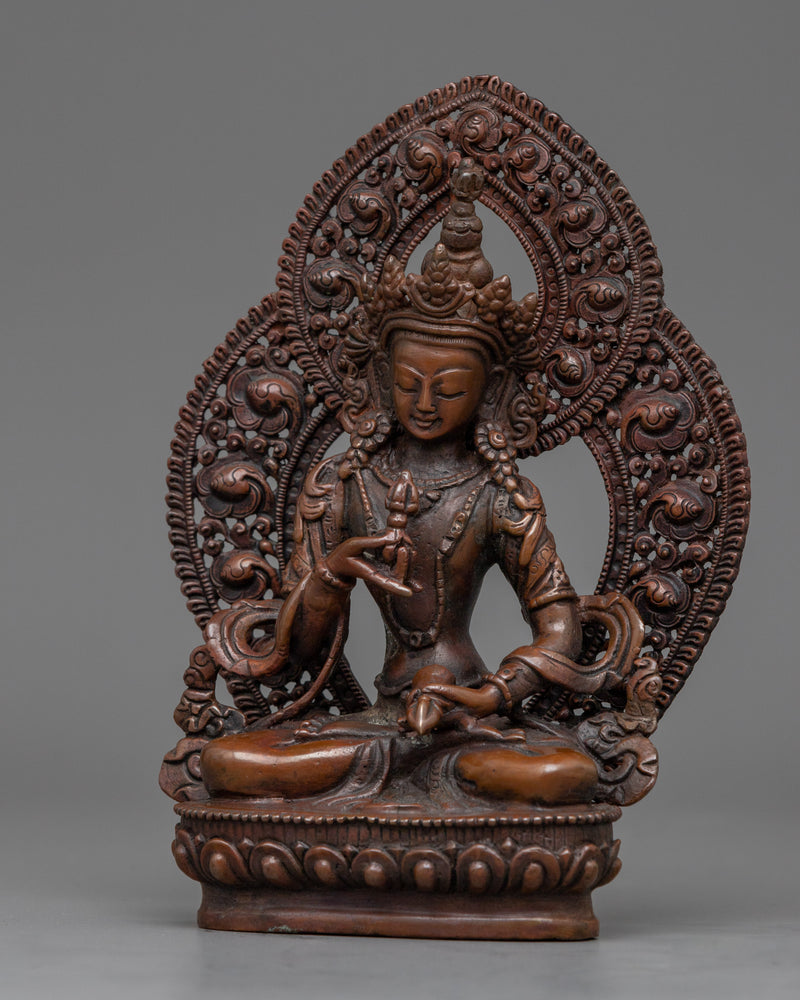 Guru Vajrasattva Statue | Oxidized Copper Buddhist Artwork