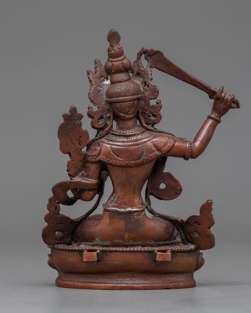 Mini Manjushri Statue for Meditation | Bodhisattva of Wisdom and Compassion