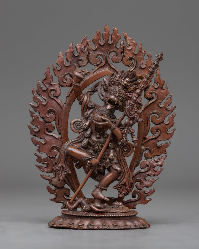 Exquisite Set of 3 Oxidized Copper Dakini Female Statues | Spiritual Collection