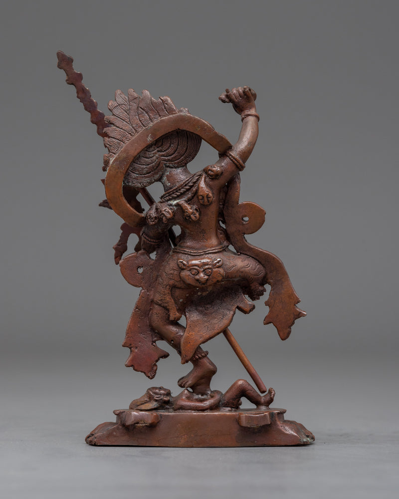 Exquisite Set of 3 Oxidized Copper Dakini Female Statues | Spiritual Collection